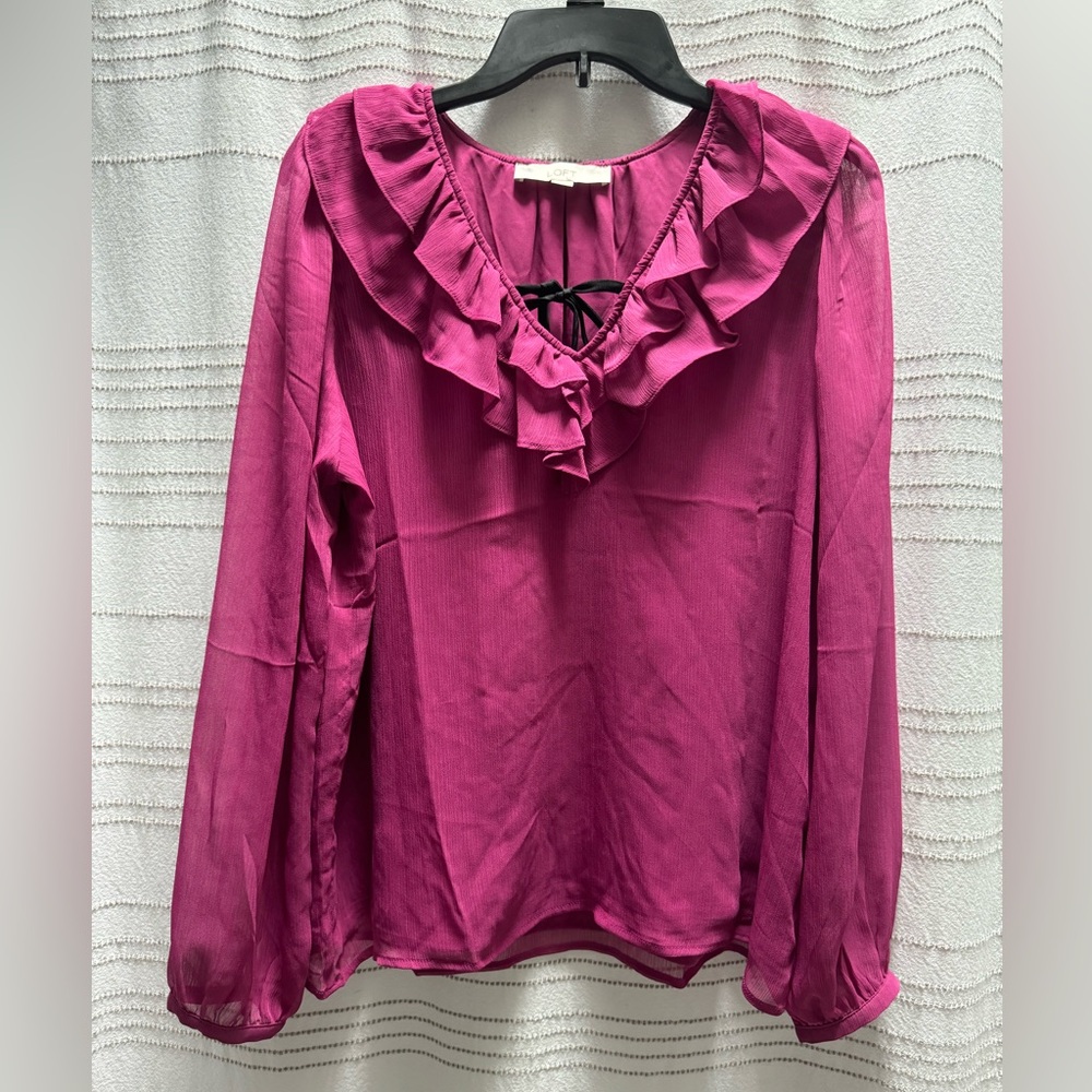 LOFT ruffled blouse